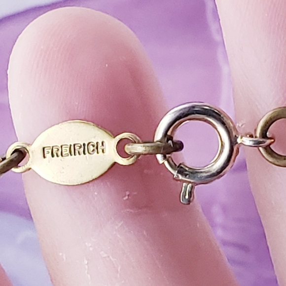 Vintage Long Freirich Small Boxy Necklace Chain - Picture 6 of 7